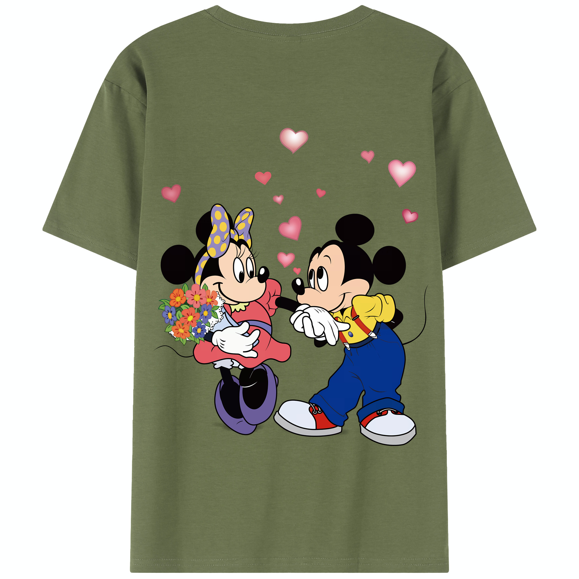 （画像用） ミッキーマウス Mickey Mouse 綿100％半袖Tシャツ（背面プリント）